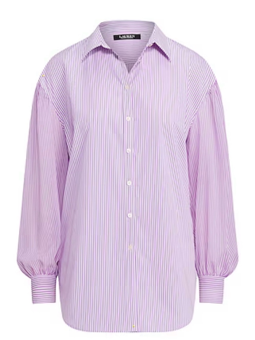 Lauren Ralph Lauren Striped Broadcloth Shirt | Size 3X